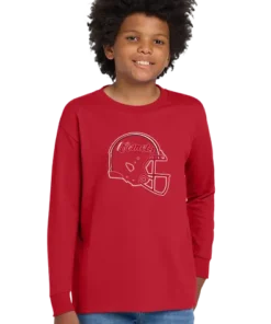 Youth Long Sleeve Shirt Helmet Logo