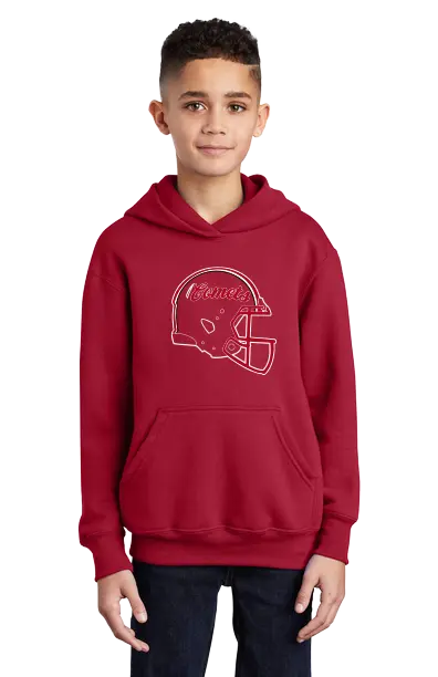 Youth Hoodie Helmet Logo